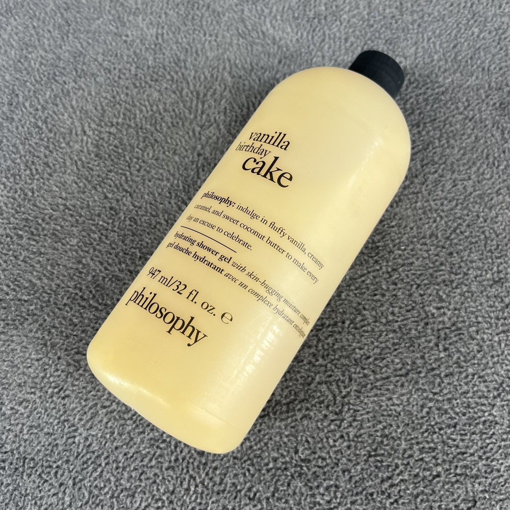 Philosophy Vanilla Birthday Cake Shampoo Shower Gel Bubble Bath Jumbo 32 Fl Oz - Picture 7 of 11